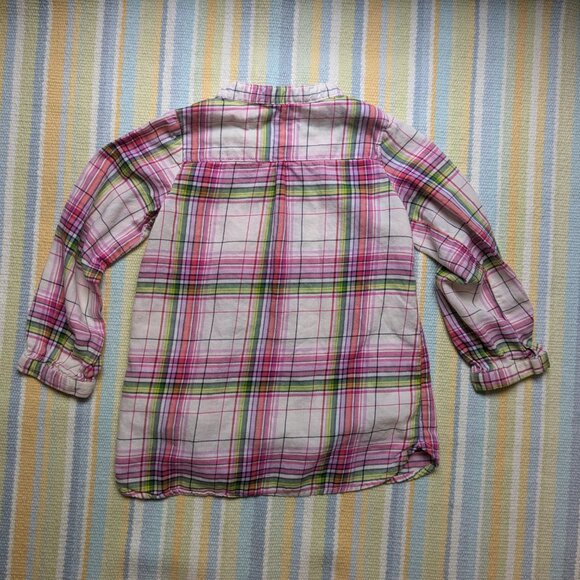 ⭐ GAP Plaid button down shirt 4T - Picture 4 of 5